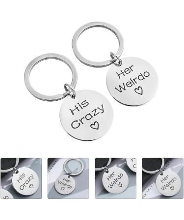 Coheali Valentine's Day Key Trailer Pair Rings - Men's Gifts | Stainless Steel Key Holders for Couples | 3-Piece Set - Buy Online on GoSupps.com