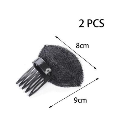 Buy Invisible Fluffy Hair Cushion Sponge Clips - 2-Piece Black Set for Princess Style | Women's Hair Jewelry - Buy Online on GoSupps.com