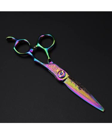 Hair Cutting Scissors 6 Inch Professional Upscale Scissor Rainbow Damascus Hair Scissors Haircut Thinning Barber Cutting Shears Hairdressing Scissors Set - Buy Online on GoSupps.com