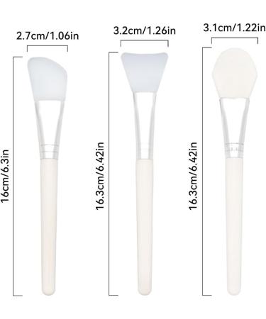 dijiusidy Brush Facial Mask Silicone White Professional Cutter-Type Brushes Cream Skin Foundation Tool Comfortable Beauty Tongue Shape - Buy Online on GoSupps.com