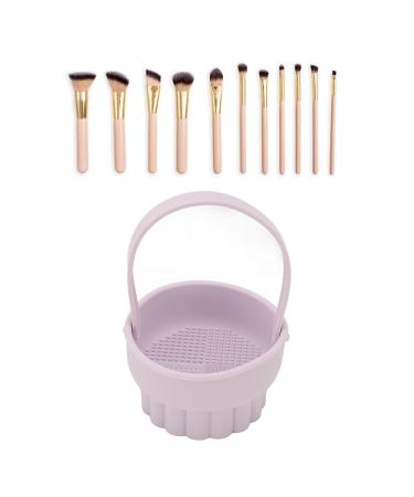 Silicone Makeup Brushes Cleaning Bowl - Embossed Design Quick Drain Function & Textured Surfaces for All Brushes & Sponges - Buy Online on GoSupps.com
