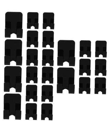 Uonlytech 24 STK bathroom hook clothes hanger hook hook for shower curtains towel rack clothes rack clothes hook door hooks acrylic back door mounted blackx3st 6x4.5x2.8cmx3pcs