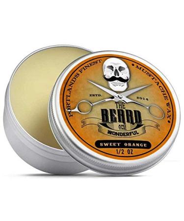 Moustache Wax and Beard Wax (15ml) Promotes Facial Hair Growth with Moisture Resistant Feature Premium Moustache Wax & Beard Wax Strong Hold Made with All Natural Ingredients Sweet Orange Sweet Orange 15 ml (Pack of 1)