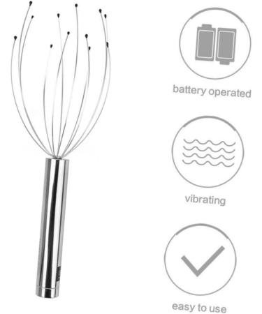 Tovinanna 1PC Silver Massage Claw Tool - Ultimate Scalp Massager for Relaxation & Glow - 28x7x7cm - Buy Online on GoSupps.com