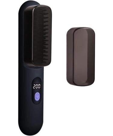 Buy Straightening Brush Comb - Heat Styling Comb for Frizz-Free Hair | Portable Black Hair Straightener for Home & Travel - Buy Online on GoSupps.com