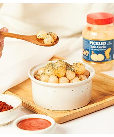Homtiem Pickled Solo Garlic 7.04 Oz (200g) - Honey & Ginsen | Non-Additives, Non-Preservatives | Ideal for Spicy Pickled Garlic & Healthy Recipes - Buy Online on GoSupps.com