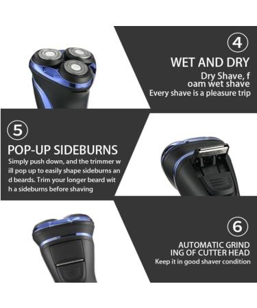 GeRRiT Electric Shavers for Men - Waterproof Rotary 3D Floating Razor & Beard Trimmer | Rechargeable Professional Shaving - Buy Online on GoSupps.com