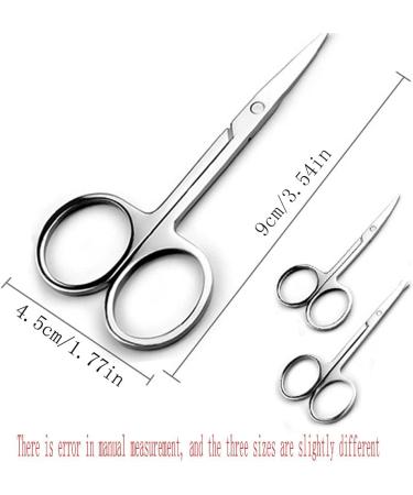 Stainless Steel Beauty Tools Set: Makeup, Safety Nose & Eyebrow Scissors - Buy Online on GoSupps.com