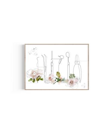 Dental Tools One Line Art Dentist Poster Orthodontist Dentist Office Decor Dental Hygienist Assistant Tooth Print Student Tools One Line Decor Print Orthodontist Office Art 13
