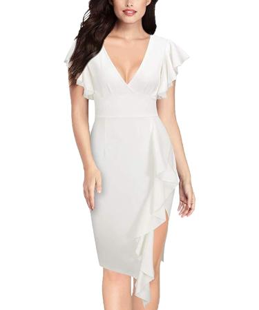 Briskyry V-Neck Floral Summer Dresses | Elegant Bustier & Ruffled Hem | Women's Vintage Party Dresses - Buy Online on GoSupps.com