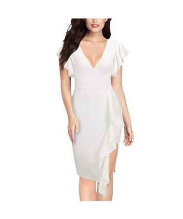 Briskyry V-neck flowers case of kneeling business dresses women summer elegant bustier festival dresses sexy ruffled hems.