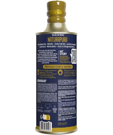 Pure Natural Non GMO Rice Oil - 500 ml Benvolio 1938 - Rice Bran Oil with Organic Ginger Extract Ideal for Frying - Buy Online on GoSupps.com