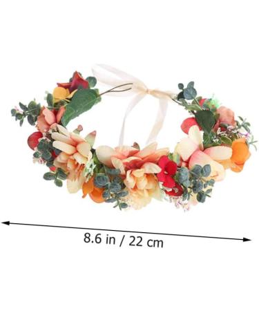 MAGICLULU Wreath Tiara Hair Bands Head Band Fall Garland Green Crown Headband for Girls Flower Girl Headpieces for Wedding Flower Headbands Flower Hair Accessories Autumn Miss - Buy Online on GoSupps.com