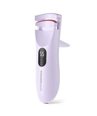 TOUCHBeauty Heated Eyelash Curler Rechargeable Electric Eyelash Curler with LED Display 3-Level Adjustable Temperature Rechargeable Natural Curling 24H Long Lasting for Women AG-2316purple