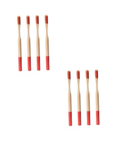 FRCOLOR 8 Pcs Wooden Toothbrushes Bristle Toothbrush Toothbrush Adults Toothbrush