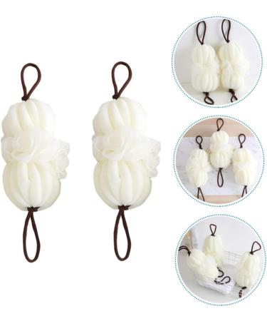 Healeved 2pcs Bath Ball & Flower Towel - Gentle Shower Loofah for Sensitive Skin | Perfect Bathroom Accessory for Women & Men - Buy Online on GoSupps.com