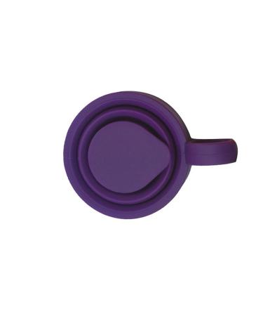 Digjobk toothbrush mug made of silicone foldable retractable portable for the outdoor area with a lid with handle household kitchen travel mini cup (color: violet)