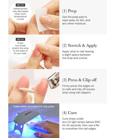 ohora Semi Cured Gel Nail Strips (N Lovesome) - Salon-Quality Long Lasting Pink Nail Polish Alternative - Easy Application & Removal with Any Nail Lamp - Includes Prep Pads, Nail File & Wooden Stick - Buy Online on GoSupps.com