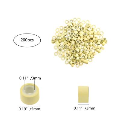 XINMEIWEN Hair Extension Kit with Pulling Hook Bead Device Tool & 200 Silicone Lined Micro Rings - Professional Styling Accessory (Beige) - Buy Online on GoSupps.com