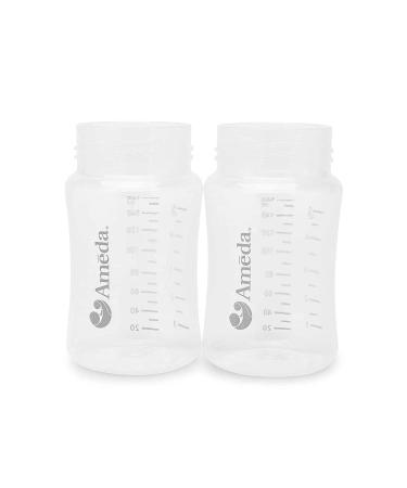 Ameda MYA Breast Pump Parts Replacement Bottles Essential Bottle for Newborns Caps Sold Separately (2 Count) Bottles ONLY
