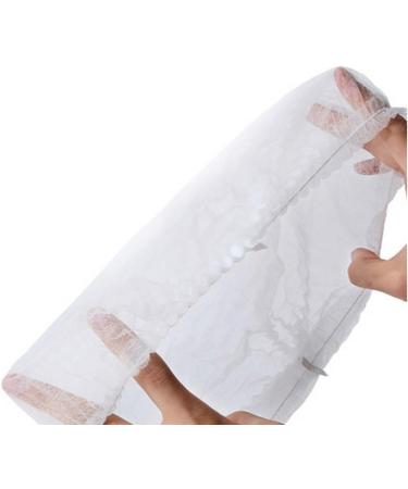 100PCS 24.8inch White Disposable Bouffant Caps with Elastic Edge - Ideal for Spray Salon, Home Baking, Labs & Hospitals - Buy Online on GoSupps.com