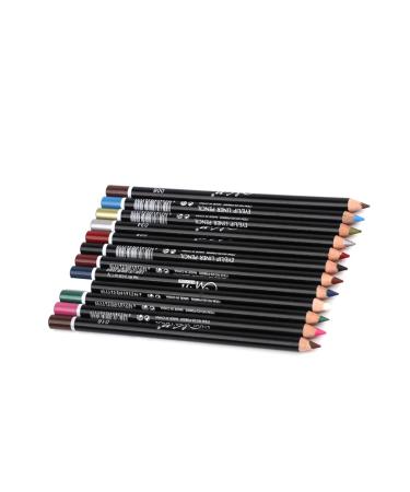 FOMIYES Makeup Eyeliner 12 pcs Liner Waterproof Eye Eyeliner Pen Colorful Eyebrow Cosmetic Long Lasting Lip Pencil Makeup