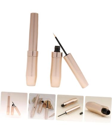 Healeved 2pcs Bottle Makeup DIY Tubes Tube Empty Bottle Golden Aluminum - Buy Online on GoSupps.com