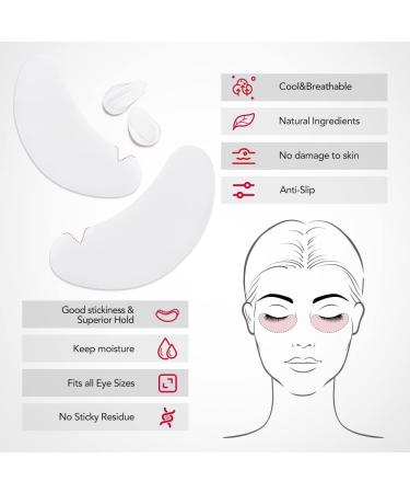 Lunamoon Eye Pads for Eyelash Extensions - 50 Pairs Green Eyelash Lifting & Coloring | Comfortable V Eyelids Patches - Buy Online on GoSupps.com