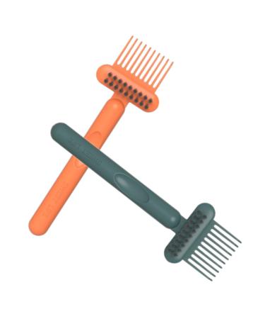 Mipcase 2 pi ces Nettoyeur Peigne et Brosse Cheveux Pratique Outil pour liminer Poils et R sidus Compact pour Usage Salon et Maison