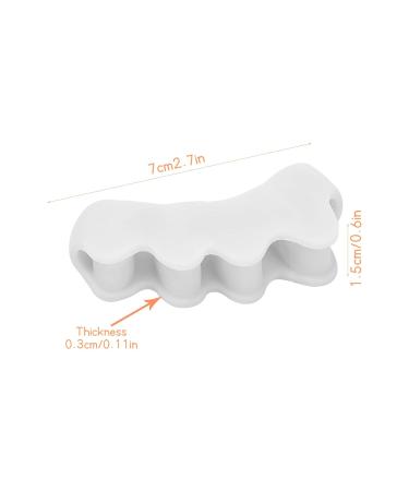 Emperoch Silicone Toe Spreaders - 2 Pairs Hallux Valgus Correction & Toe Separators (7x1.5 cm White) - Comfortable Toe Protector for Better Foot Health - Buy Online on GoSupps.com