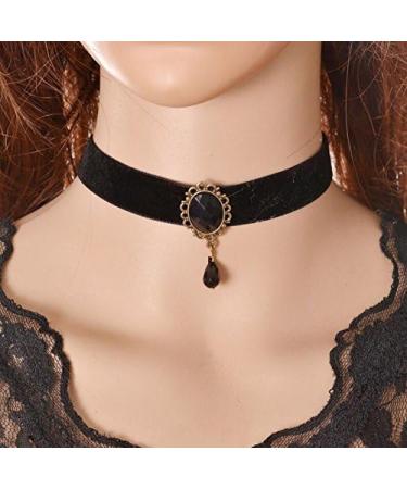 Trasfit 10-Piece Lace Choker Necklace Set for Women and Girls - Classic Velvet Stretch, Punk Gothic Tattoo Lace - 10 Styles #1 - Buy Online on GoSupps.com