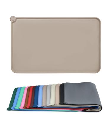 Audwud silicone waterproof dog and cat pet feeding matte anti-slip-tied bowl matt pet feeding mat 71x46 cm adobe brown - Buy Online on GoSupps.com