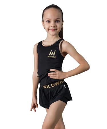 WILDWINS Girls' Shorts for Gymnastics Dance Black Shorts 5