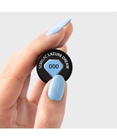 SEMILAC 000 Lazure Dream Nail UV Gel Polish | Long Lasting and Easy to Apply | Soak off UV/Led | Perfect for Home and Professional Manicure and Pedicure 7 ml - Buy Online on GoSupps.com