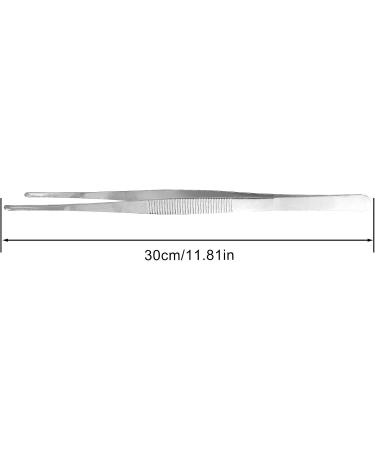 Extra Long Stainless Steel Tweezers 30cm - Precision Toothed Tip for Aquascaping Gardening Cooking & Industrial Use - Buy Online on GoSupps.com