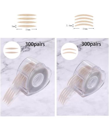 600 Pairs Self-Adhesive Invisible Double Eyelid Tape Two Different Shapes Double Eyelid Tape Big Eye Tools - Buy Online on GoSupps.com