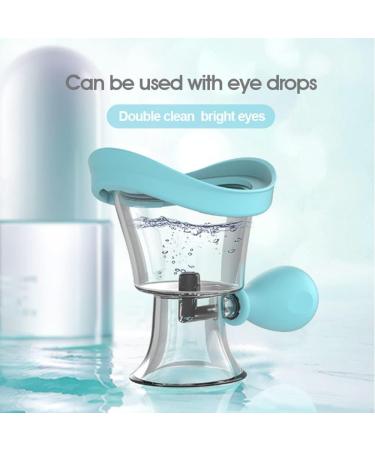 Hand-Operated Silicone Eye Washing Cup Kit - Effective Eye Cleaning Reduces Dust & Irritation Transparent Blue Eye Wash Cup for Safe Eye Care - Buy Online on GoSupps.com