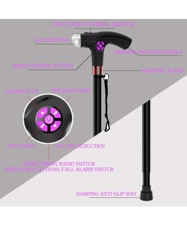 Canes Walking Stick Elderly Intelligent Alarm Height Adjustment Walker Climbing Walker Aluminum Alloy Walking Stick Star of Light - Buy Online on GoSupps.com