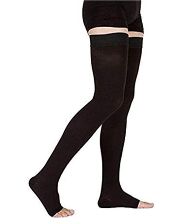 PEDIMEND Thigh High Compression Stockings For Varicose Veins (1PAIR - 2PCS) | Compression Stockings | Effective Relief From Tightness & Muscle Soreness | Promote Venous Blood Flow | For Men & Women BLACK - Buy Online on GoSupps.com