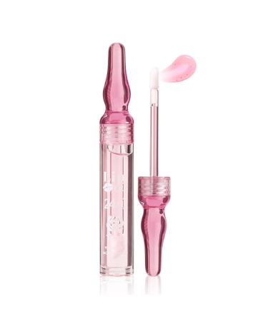 EONFAVE Pink Lip Serum Rosa Essence Lip Oil Hydrating Plumping Lip Gloss Pink Essence lip care lip serum for longlasting hydration and repair