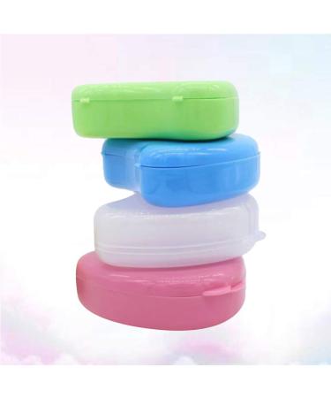 DOITOOL Braces Cleaner & Retainer Case 4pcs - Heart Shaped Slim Storage Box for Travel - Mixed Style Aligner Cleaner - Buy Online on GoSupps.com