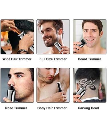 All-in-One Digital Hair Cutting Tool - Men's Electric Trimmer Set for Hair Beard Nose & Eyebrow Grooming - International Shipping Available - Buy Online on GoSupps.com
