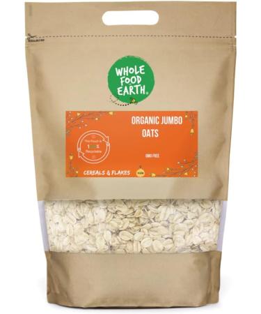 Wholefood Earth Organic Jumbo Oats 3 kg | Vegan | GMO Free & Organic Omega Seed Mix 1 kg | A Blend of 4 Seed Mix | Raw | GMO Free | Vegan | High Fibre | High Protein | Certified Organic + Omega Seed Mix - Buy Online on GoSupps.com