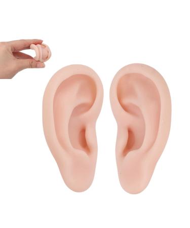 Soft Silicone Ear Model for Earrings Display Flexible Artificial Ear for Piercing Practice | 1 Pair (Medium Skin Color) - Buy Online on GoSupps.com