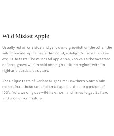 Wild Hawthorn Marmalade Sugar Free - 100% Fruit Spread for Breakfast Waffles - Keto Friendly - 7.05 oz - Buy Online on GoSupps.com