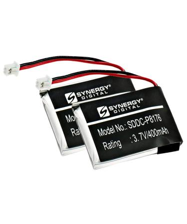 Synergy Digital Dog Collar Batteries Compatible with Educator ET-402Receiver Dog Collar (Li-Pol 3.7V 400mAh) pack includes: 2 x SDDC-P8176 Batteries