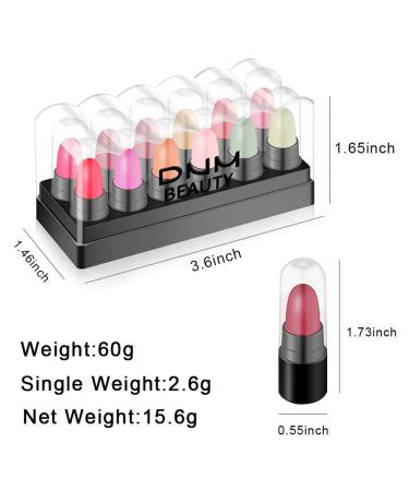 BINGBRUSH 12Pcs Mini Capsule Lipstick Pills Set - Color Changing Jelly Magic Lipsticks, Strawberry Mint Apple Lip Balm, Matte & Metallic Lipsticks - Women Mood Lip Stick 12 Colors - Buy Online on GoSupps.com