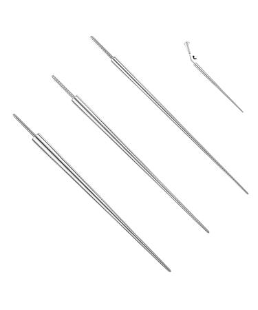 BodyAce G23 Titanium Threadless Piercing Taper  14G 16G 18G Piercing Taper Insertion Pin  Body Piercing Stretching Kit Assistant Tool for Nose/Ear/Navel/Lip/Eyebrow 14G 16G 18G(1.6mm 1.2mm 1.0mm)