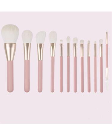 Smokey Peach 12pcs Makeup Brush Set - Premium Blush & Eyeshadow Brushes | Portable 18cm Full Makeup Kit for International Shipping - Buy Online on GoSupps.com