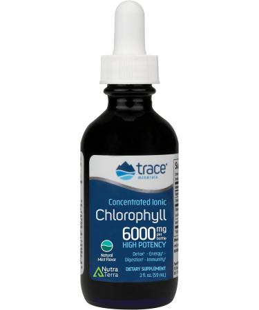 Trace Minerals | Concentrated Ionic Chlorophyll | Supports & Immune Function | Antioxidant | Supports Blood & Energy | Mint Flavored | 6000mg 59 ml - Buy Online on GoSupps.com